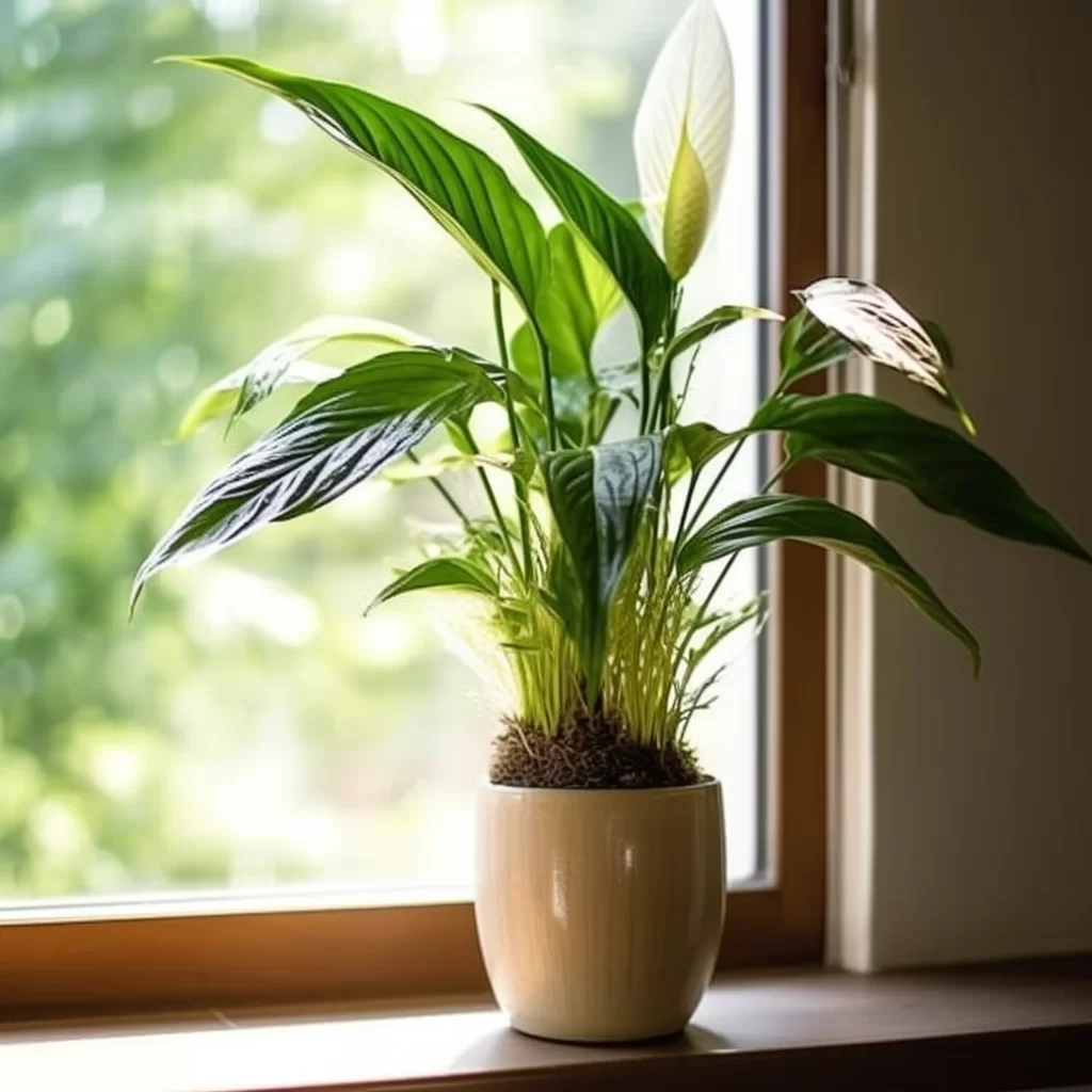 white peace lily plant 1